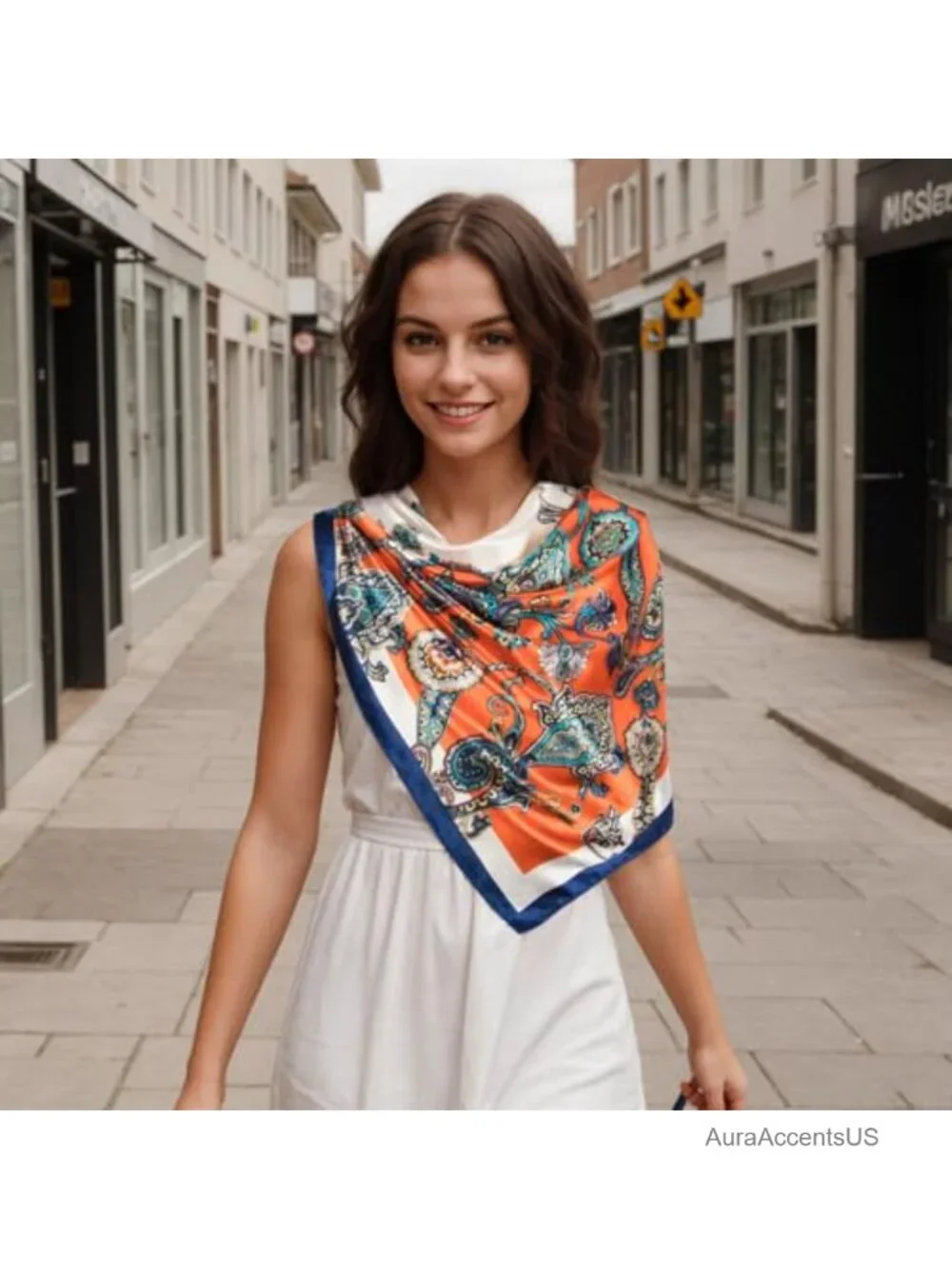 Like Silk Square Scarf Large 35 Inch Head Scarf for Sleeping